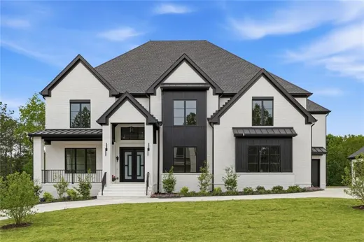 Front elevation of a contemporary home