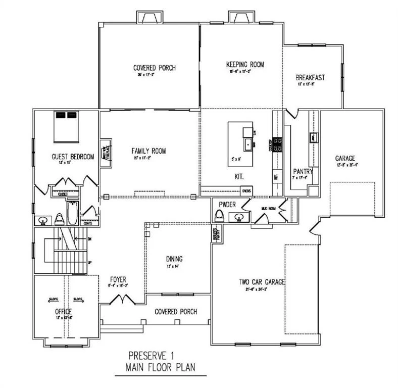 Preserves 1 main-level floor plan from the supplied listing